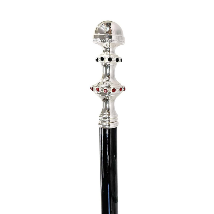 Unique Handle Design Silver-plated 925 Walking Cane