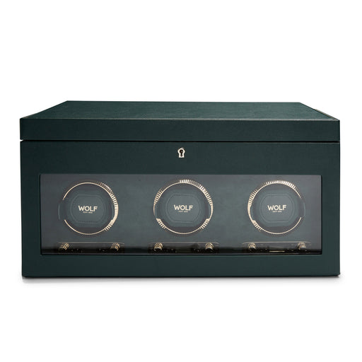 British Racing Triple Watch Winder With Storage