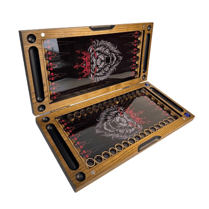 High-quality wooden chess and backgammon set with a glass backgammon option