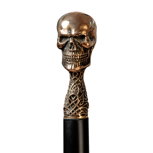 Skull handle jewelry walking cane
