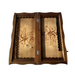 Custom carved wooden backgammon set