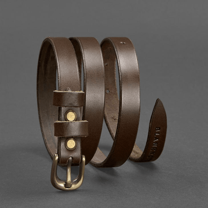 Handmade High Quality Narrow Leather Belt