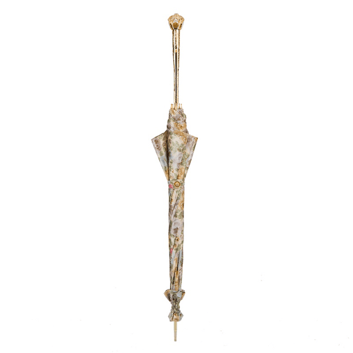 Jeweled Brass Flowered Rainproof Unique Manual Parasol