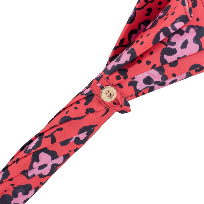 chic red cheetah print travel umbrella - stylish