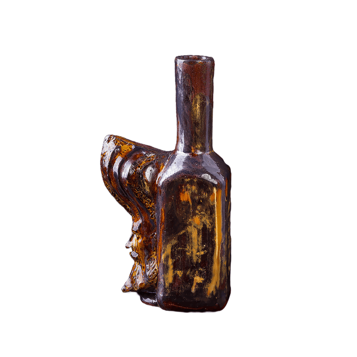 Unique Fiery Silhouette Antique Vase Bottle