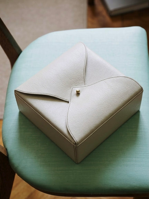 Luxury Ivory Organizer Set – Suede Lining & Wood Details