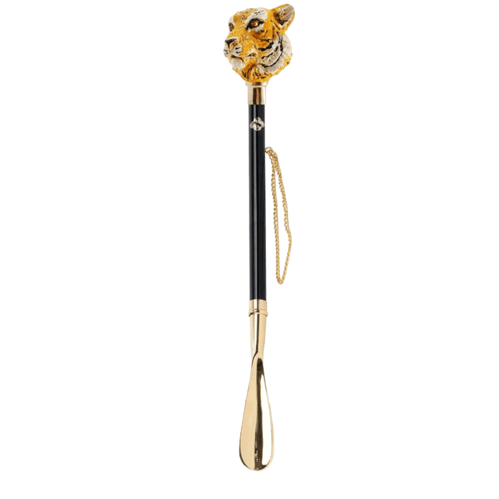 Unique Hand-Painted 24K Gold-Plated Tiger Shoehorn