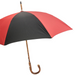 sophisticated red and black color block umbrella