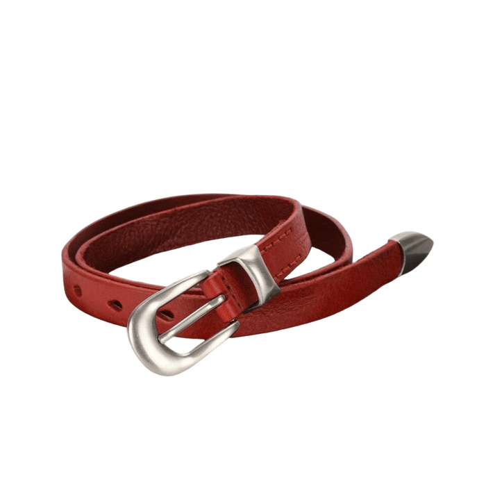 Vintage Thin Leather Belt For Women, Hisunia Model