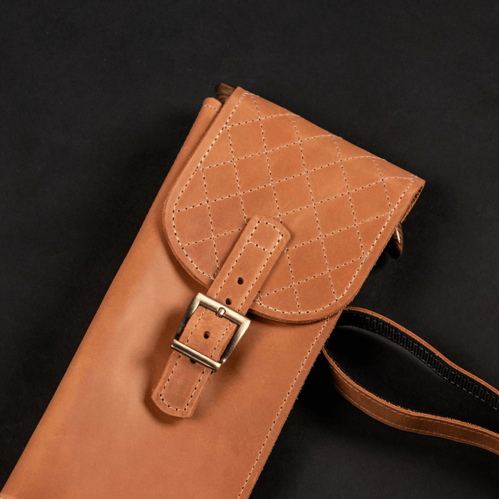 Leather Walking Stick Bag Case with Pocket