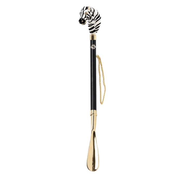 Unique Design Zebra 24K Gold-Plated Shoehorn