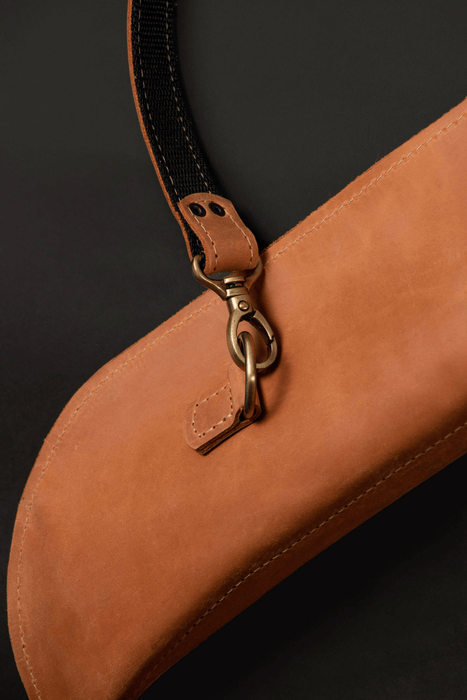 Walking Stick Pouch Case, Genuine Leather with Pocket