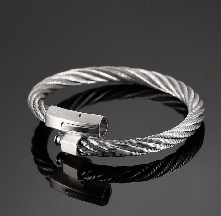 Silver Mezo Bracelet - Elegant Stainless Steel