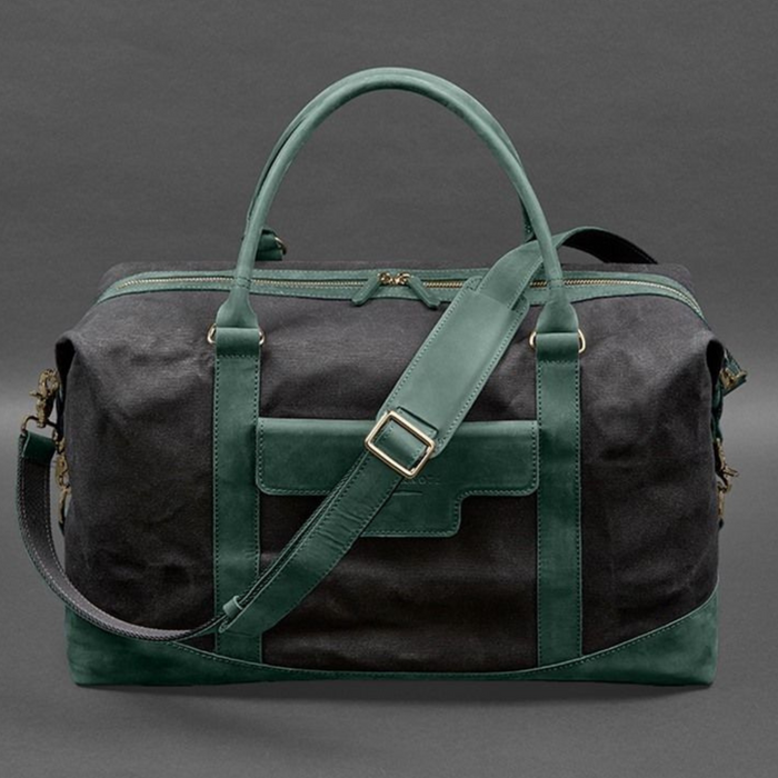 Handmade leather travel bag