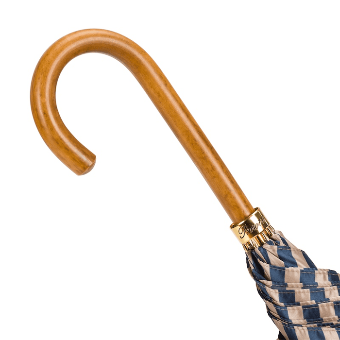 Modern Malacca Handle Classic Striped Umbrella