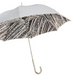 sophisticated silver leopard print umbrella with grey pearl handle - stylish