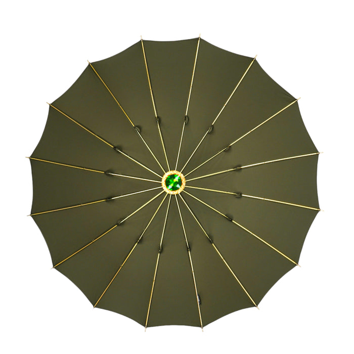 Limited Collection Exclusive Umbrella with 24K Gold-Plated Crocodile Handle