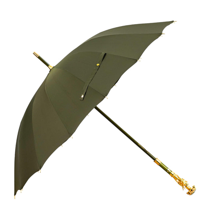 Limited Collection Exclusive Umbrella with 24K Gold-Plated Crocodile Handle