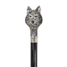 925 Silver-plated Wolf Handle Walking Stick