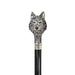 925 Silver-plated Wolf Handle Walking Stick