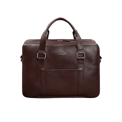 Luxury men's leather business bag for laptop and documents