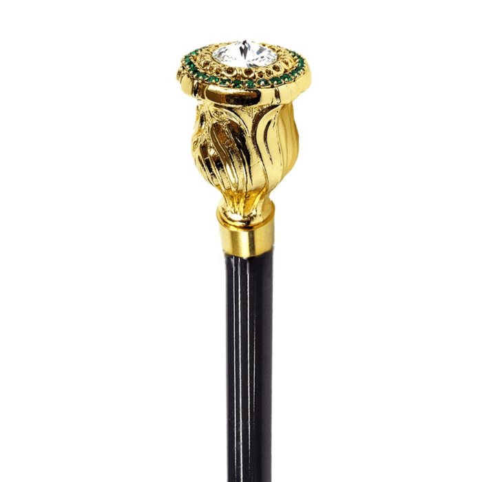 Elegant walking stick adorned with Swarovski crystals