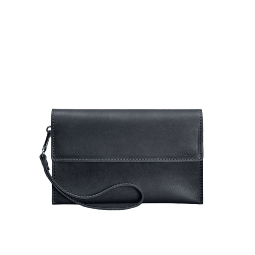 Luxury leather men's clutch bag with classic design