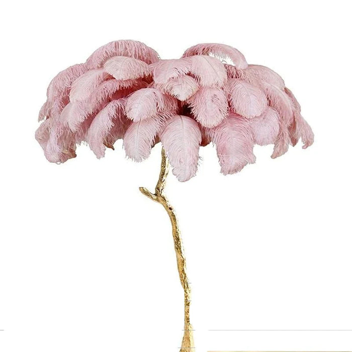 Elegant Feather-Inspired Floor Lamp with a Soft and Luxurious Design