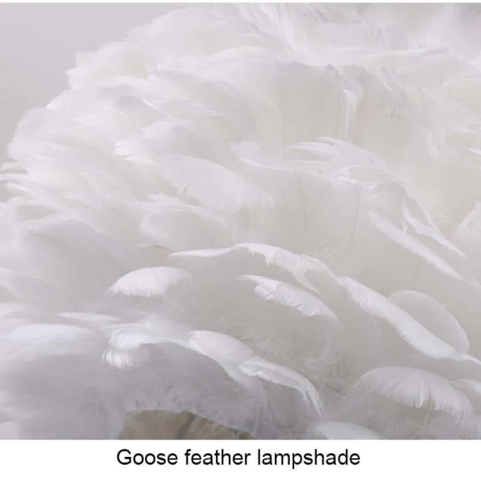 Elegant Feather Table Lamp with a Sleek Tripod Base for a Modern Touch