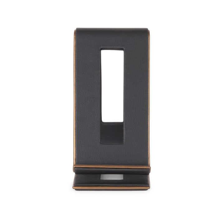 Noir Leather Executive Office Desk Set with Signature Flap Design