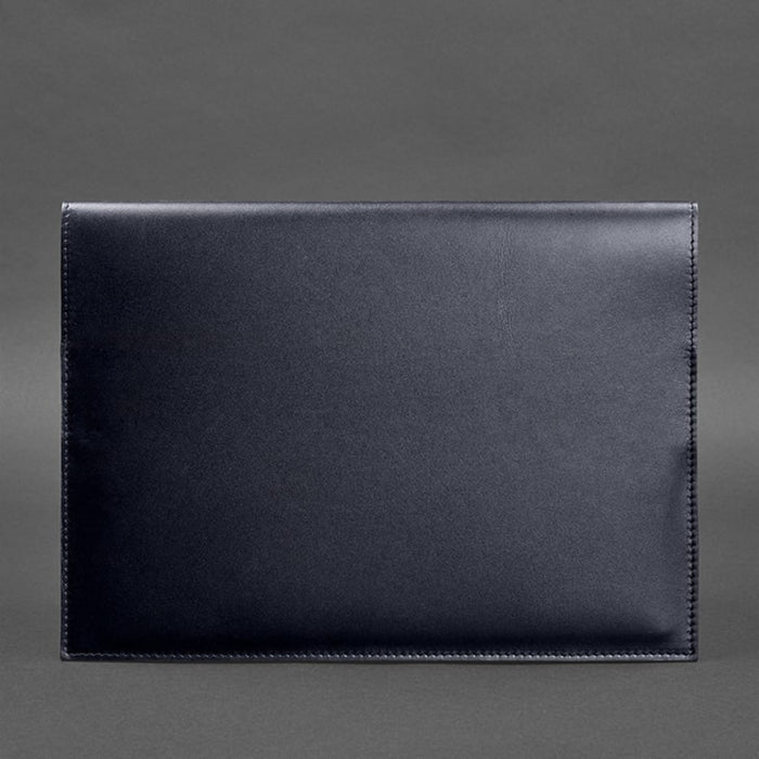 Handmade Dark Blue Leather Folder for Documents A4 on Magnets