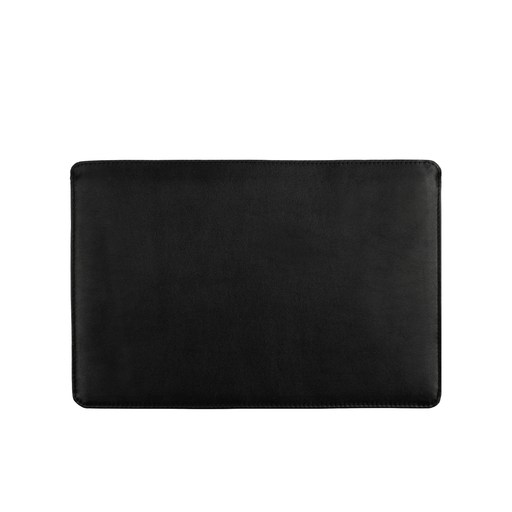 Black leather laptop sleeve for MacBook vintage pattern