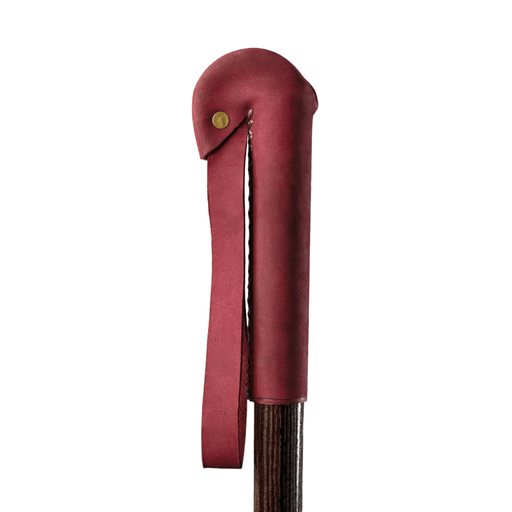 Leather Handle Walking Stick with Wrist Strap Unique Design