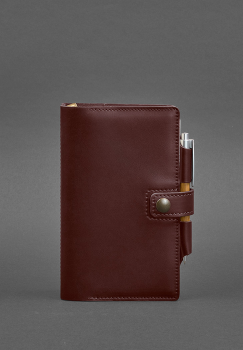 Durable leather notebook cover