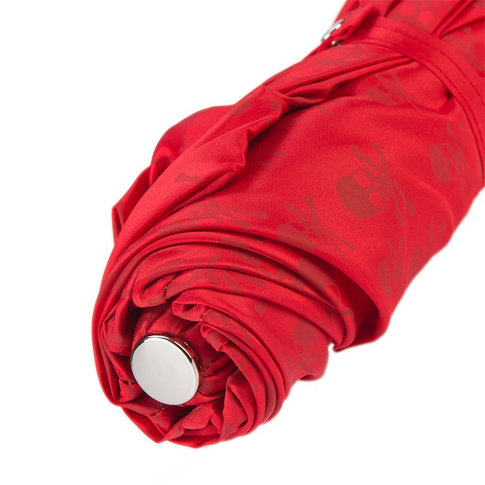 Modern Red Skull Handle Luxury Folding Umbrella