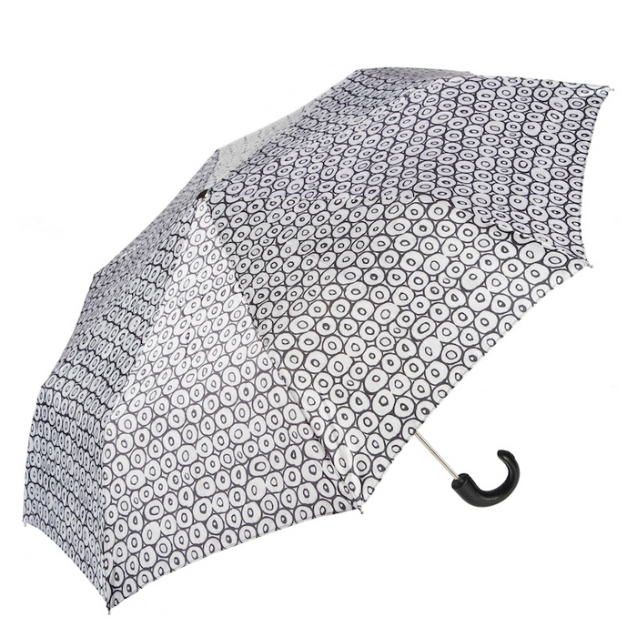 B&W Circles Leather White High-Quality Umbrella