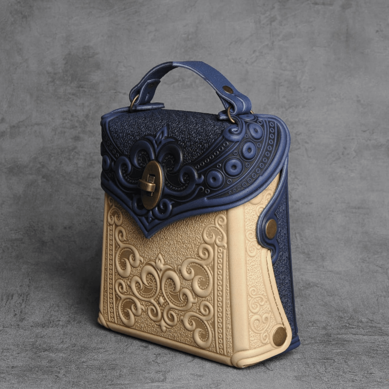 Stylish Mini Convertible Backpack Purse Leather Shoulder Handbag display picture 1