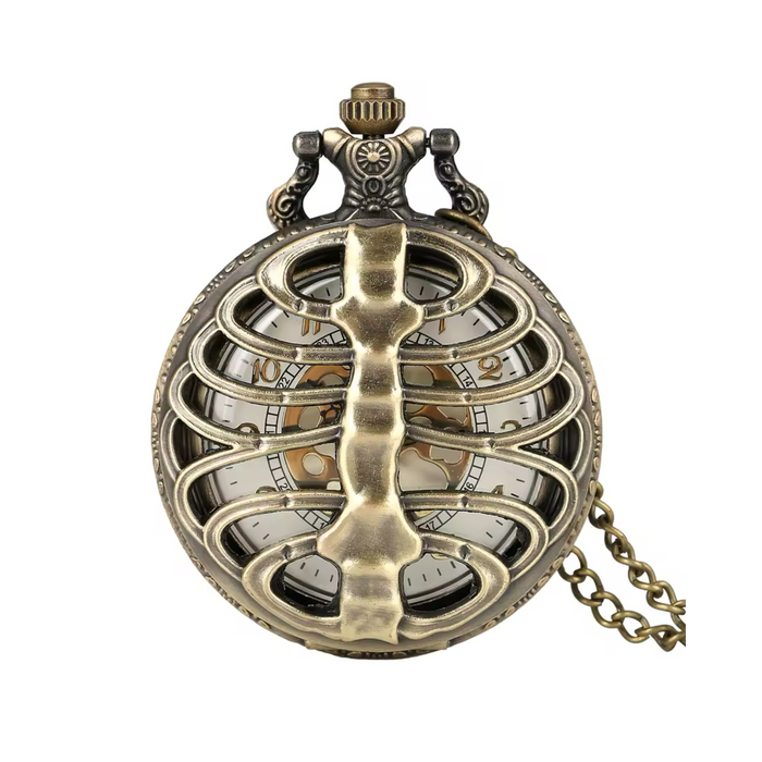 Hollow Antique Quartz Pocket Watch Necklace - Vintage Unisex Gift