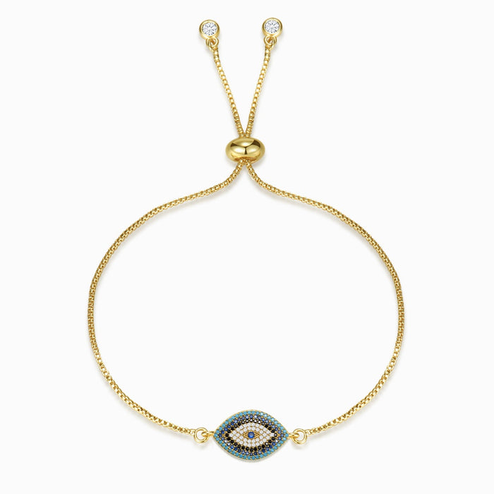 Ancient Protector Evil Eye Gold Tone Bracelet