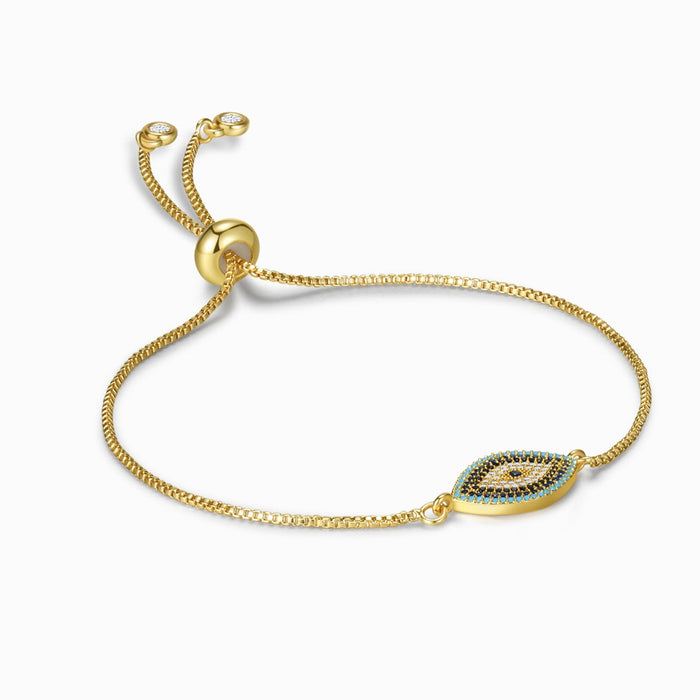 Ancient Protector Evil Eye Gold Tone Bracelet