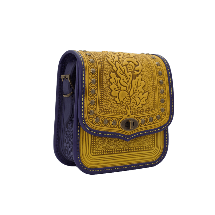 Stylish Yellow and Blue Handbag, Ukrainian-Inspired Small Crossbody Bag