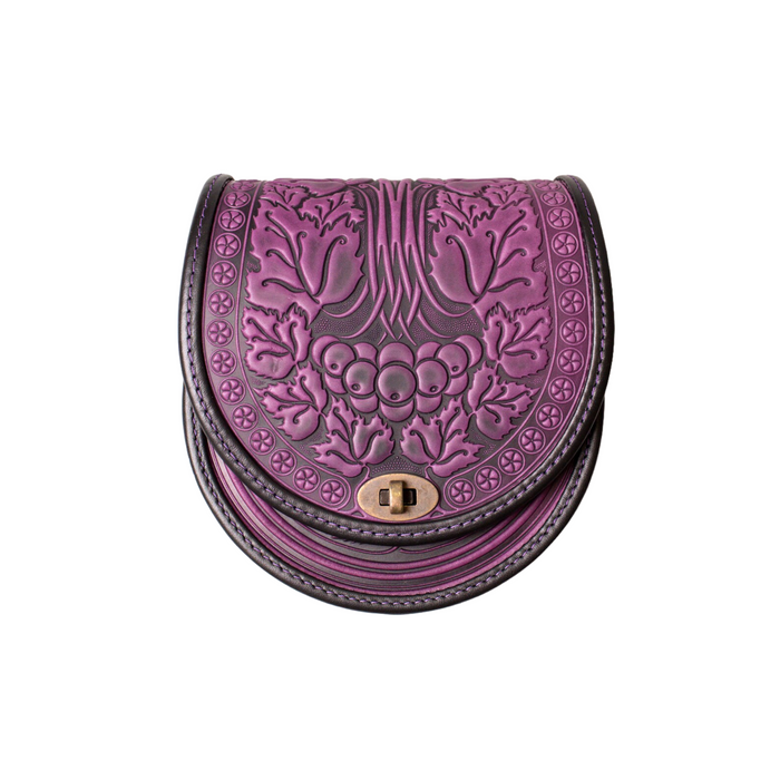 Elegant Stylish Purple and Black Leather Bag, Versatile Shoulder Handbag
