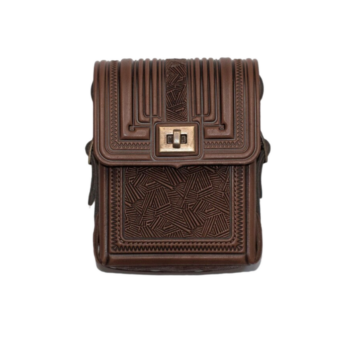 Brown Leather Crossbody Bag for Phone, Small and Versatile Purse Bag