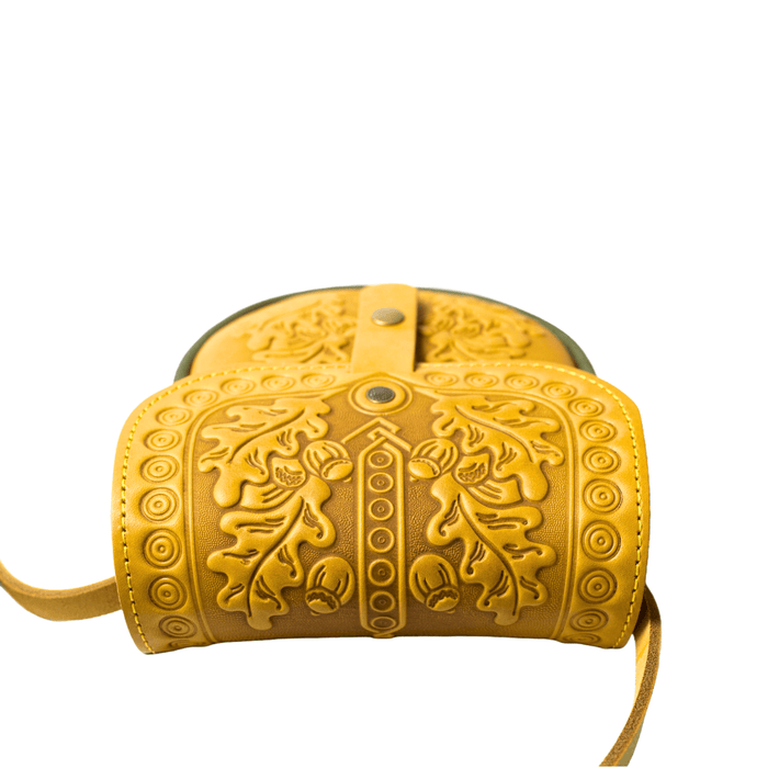 Stylish Yellow Leather Crossbody Bag for Phone, Perfect Gift