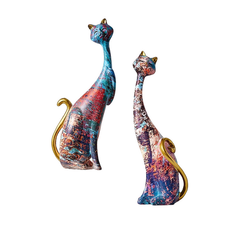 Hand-painted Cat Sculptures