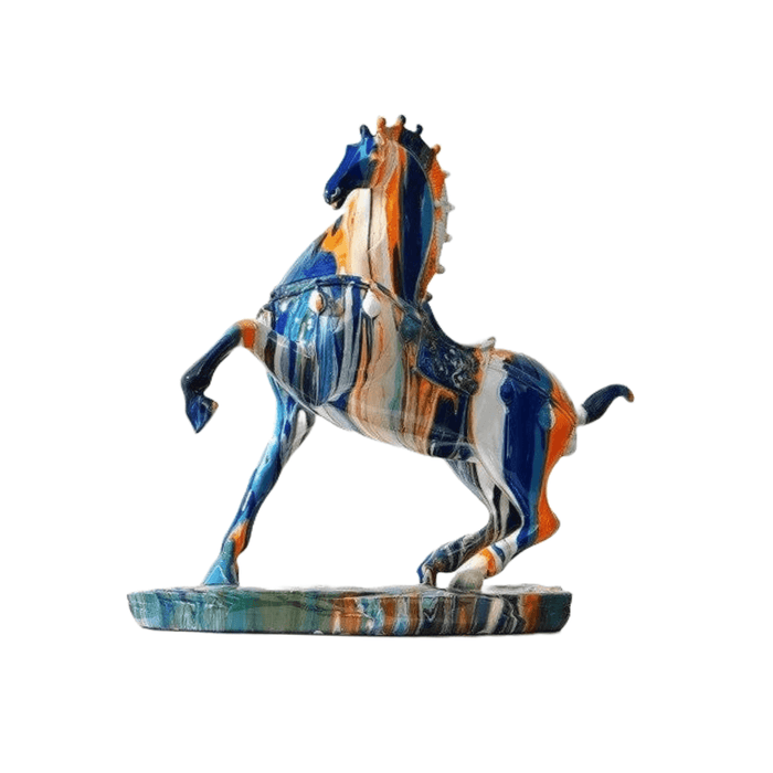 Rearing Horse Abstract Statue