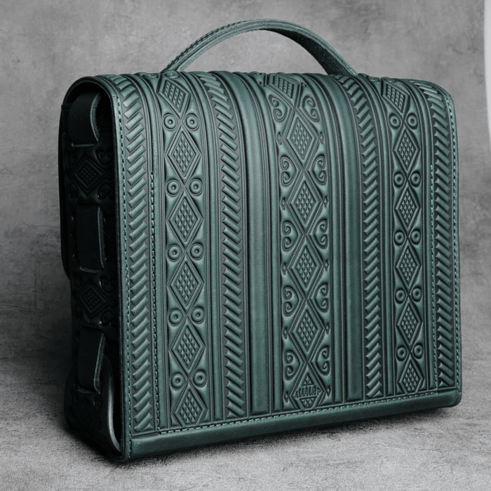 Stylish Green Leather Satchel & Genuine Embossed Leather Bag Collection