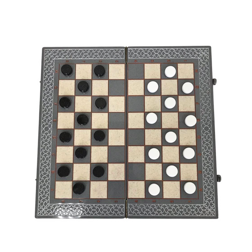 High-end grey stone chess set