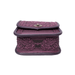 Purple Leather Bag, Versatile Shoulder Handbag with Tooled Detailing