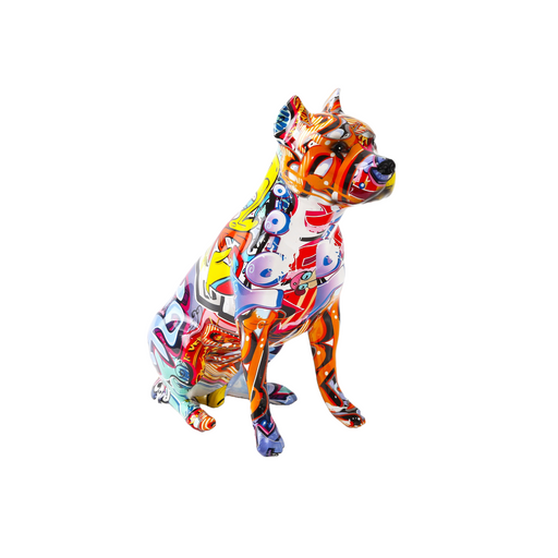 Graffiti Staffordshire Terrier Sculpture